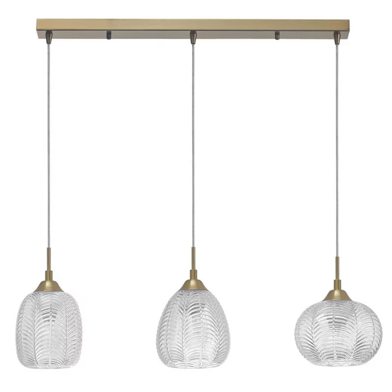 LUCES ALCALA LE41858 pendant lamp gold vintage strip with 3 shades