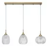 LUCES ALCALA LE41858 lampa wisząca złota listwa vintage 3 klosze