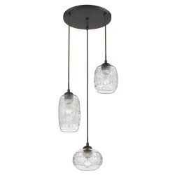 LUCES ARAURE LE41867 brown pendant lamp 3xE27 vintage style