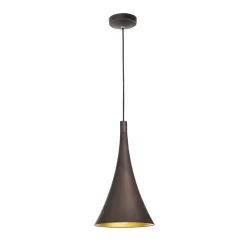 LUCES CUARTO LE41980 brown-gold pendant lamp 1xE27 cone