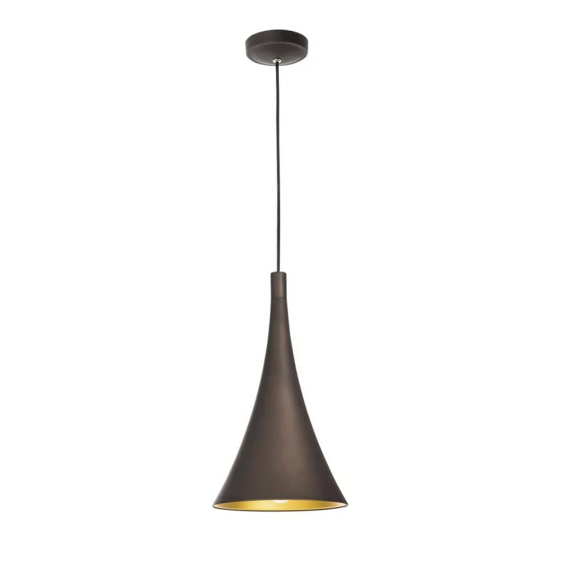 LUCES CUARTO LE41980 brown-gold pendant lamp 1xE27 cone