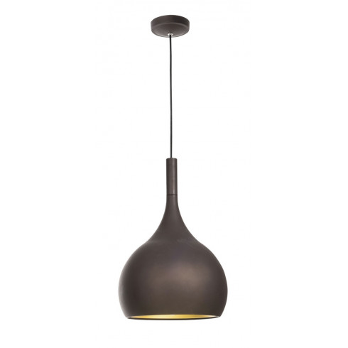 LUCES CUARTO LE41981 pendant lamp brown and gold 1xE27, lampshade 24cm