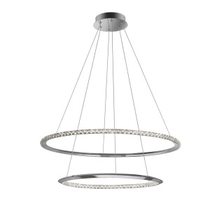 LUCES CAUCETE LE42310 Haning lamp ring with LED silver