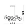 LUCES ASIS LE41325 złota lampa wisząca LED 94cm 34W