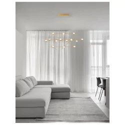 LUCES AZUL LE41327 pendant LED lamp 34W gold, 3000K