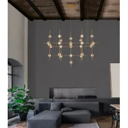 LUCES AZUL LE41330 gold pendant lamp 72W LED 3000K, 5040lm