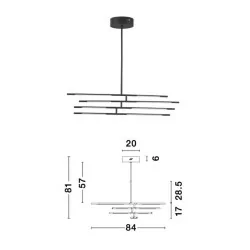 LUCES BELL LE41341/6 lampa wisząca LED 40W