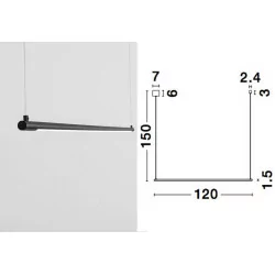 LUCES BUGA LE41354/6 lampa wisząca LED 20W 120cm