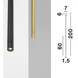 LUCES BUGA LE41355/7 czarna, złota LED 5W