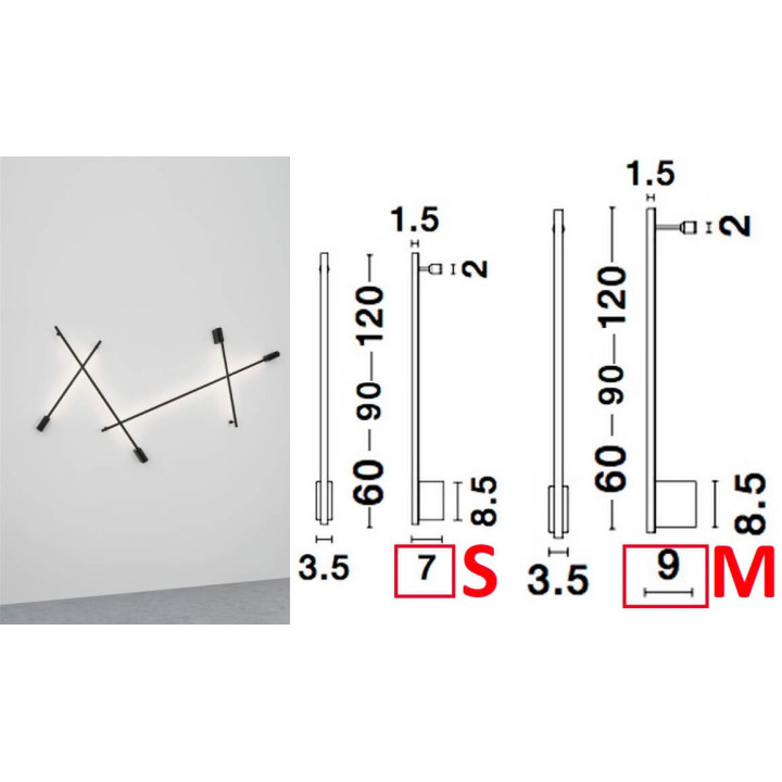 LUCES BUIN LE41363/5 kinkiet LED 60cm