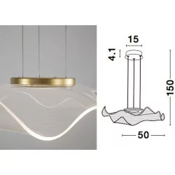 LUCES CALI LE41368 lampa wisząca LED 30W złota