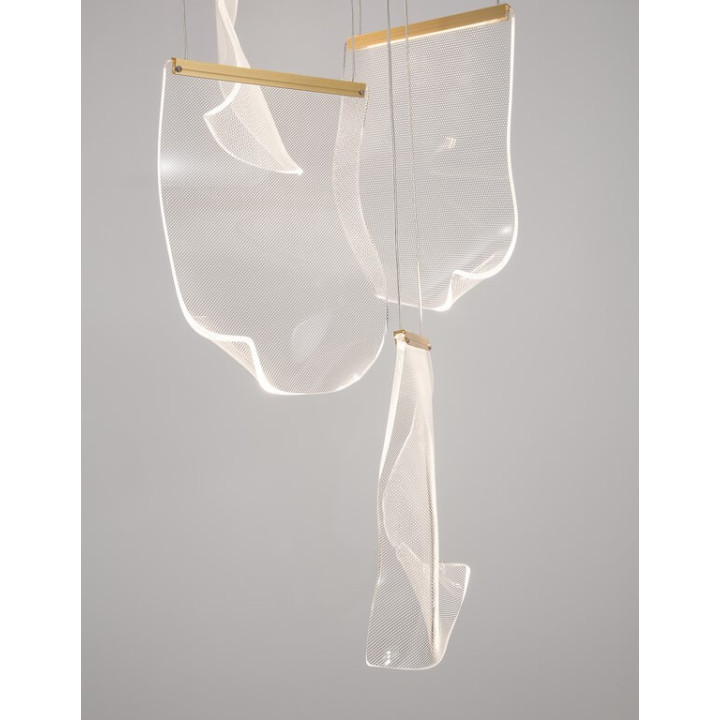 LUCES CALI LE41371 lampa wisząca LED 39W akryl + złota