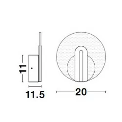 LUCES CEJA LE41374 kinkiet LED czarno-złoty 7W