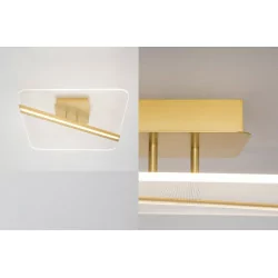 LUCES CHIA LE41377/8 gold surface LED lamp square 32cm, 50cm