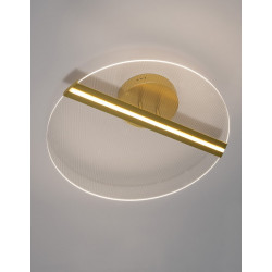 LUCES CHIA LE41379 gold, round surface LED lamp 53cm 30W