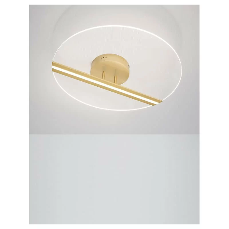 LUCES CHIA LE41379 gold, round surface LED lamp 53cm 30W