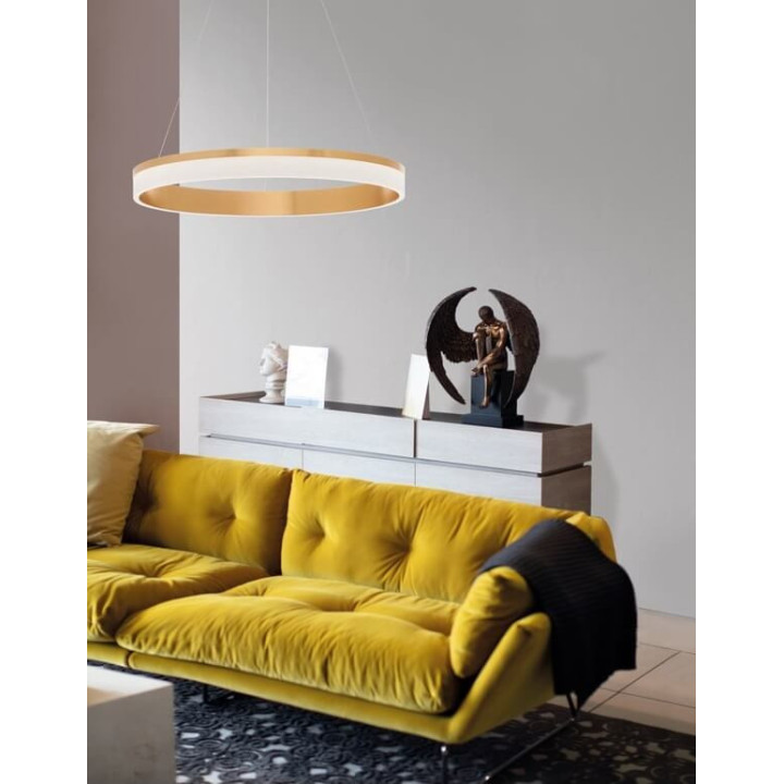 LUCES CRUZ LE41383 złota lampa wisząca LED ring 60cm