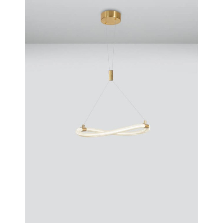 LUCES DEAN LE41387 lampa wisząca LED 15W złoty + silikon