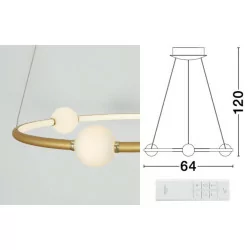 LUCES FRIA LE41392 pendant lamp LED 64cm 36W