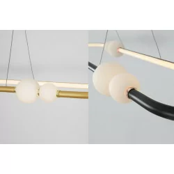 LUCES FRIA LE41393/5 lampa wisząca LED 44W złota, czarna 100cm 