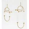 LUCES GOYA LE41397 gold pendant lamp LED 54W 60cm wide