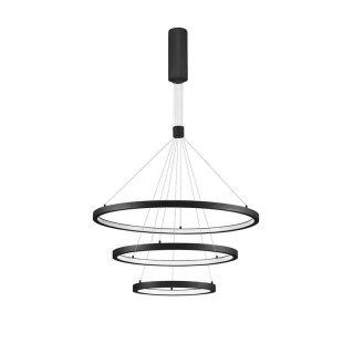 LUCES IRUN LE41410 potr&oacute;jna lampa wisząca ringi LED czarna