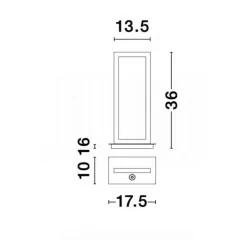 LUCES LEBU LE41431 czarna lampa stołowa LED 12W