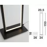 LUCES LEBU LE41432 black floor lamp LED 153cm