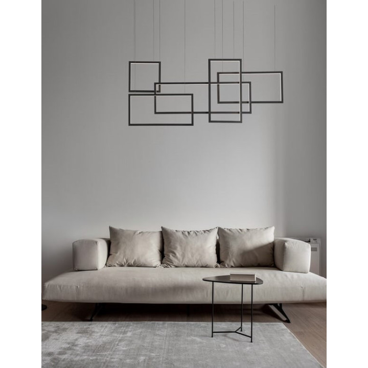 LUCES LEPE LE41433 modern black pendant lamp LED 80W 120cm