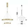 LUCES IRUN LE41408 double LED hanging lamp 60W white, black, gold