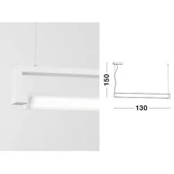 LUCES LUGO LE41437 biała wisząca LED 130cm