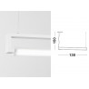 LUCES LUGO LE41437 white, adjustable hanging lamp LED 130cm