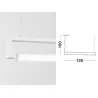 LUCES LUGO LE41437 white, adjustable hanging lamp LED 130cm