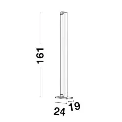 LUCES LUGO LE41440 biała, podłogowa lampa stojąca LED 161cm