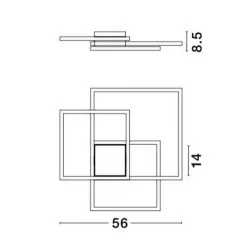 LUCES PICO LE41451/3/6 ceiling LED 42W 56cm 