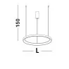 LUCES ROTA LE41467 pendant LED lamp 48cm, 58cm, 78cm