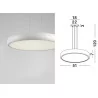 LUCES TAME LE41483/6 lampa wisząca LED 51cm 50W biała, czarna