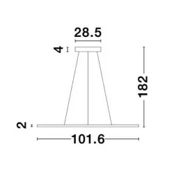 LUCES CAGUA LE41598 czarna lampa wisząca LED 45W 3000K