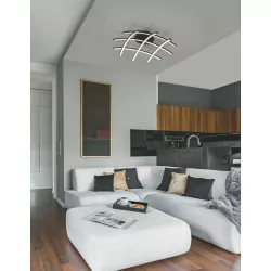 LUCES CATIA LE41600 black LED ceiling 36W, 3000K, diameter 59cm