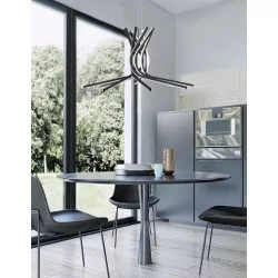 LUCES CEUTA LE41602 black pendant lamp LED diameter 50cm