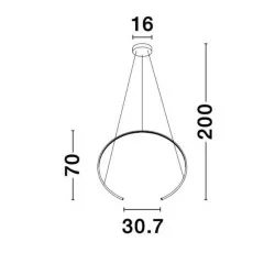 LUCES BEJAR LE41591/2 lampa wisząca LED 30W 70cm