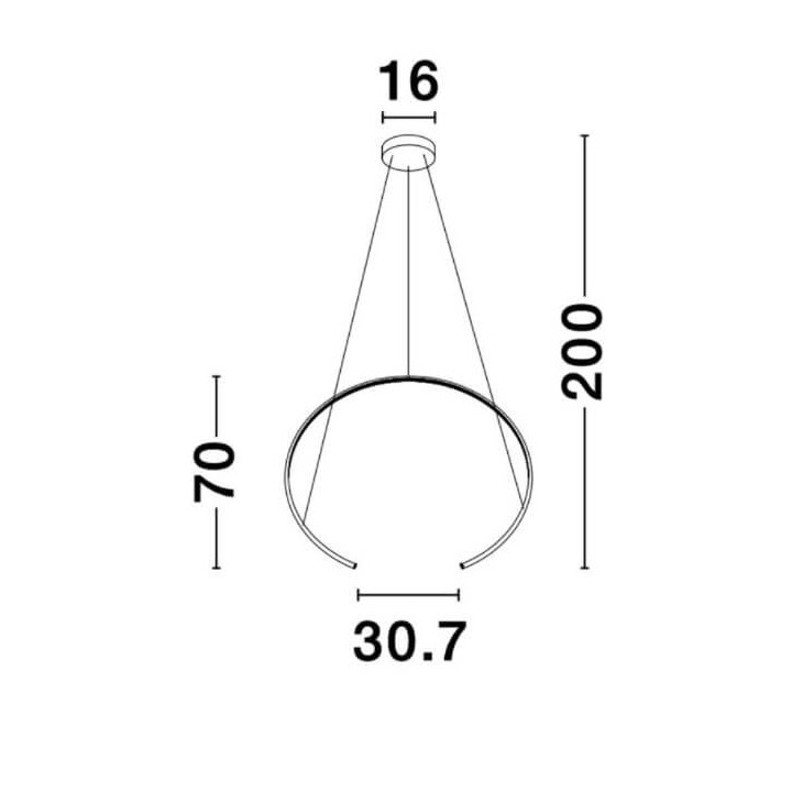 LUCES BEJAR LE41591/2 lampa wisząca LED 30W 70cm