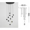 LUCES ECIJA LE41615 black LED lamp 45W 10 hanging balls