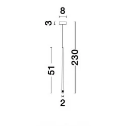 LUCES ELCHE LE41621 wisząca lampa dekoracyjna LED 3W czarna