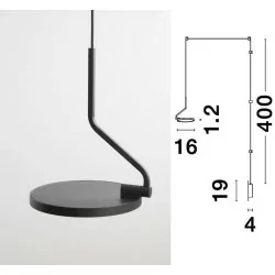 LUCES FALDA LE41628 black designer pendant lamp LED 10W