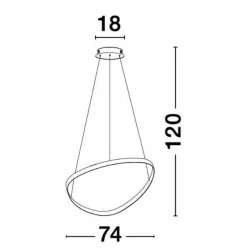 LUCES FUNZA LE41634/5 wisząca LED 74cm