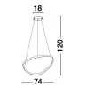 LUCES FUNZA LE41634/5 pendant lamp LED 74cm