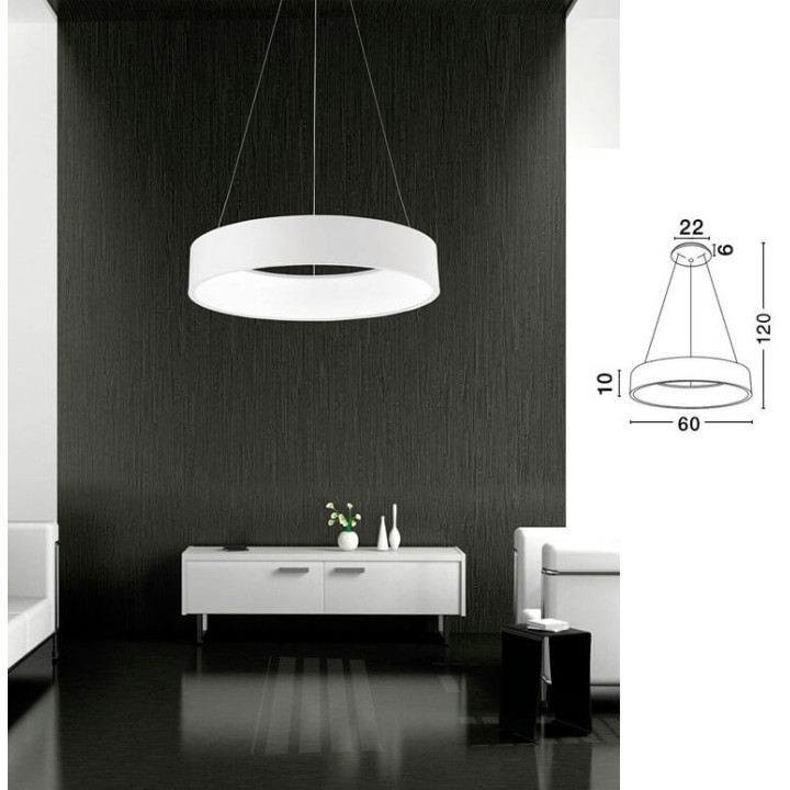 LUCES TOME LE41540/2 LED pendant lamp 60cm white, black, brown