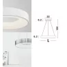 LUCES TOME THIN LE41527 hanging lamp LED 38cm, 60cm - 5 colors