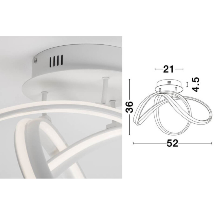 LUCES HANGA LE41649  ceiling lamp LED 60W black